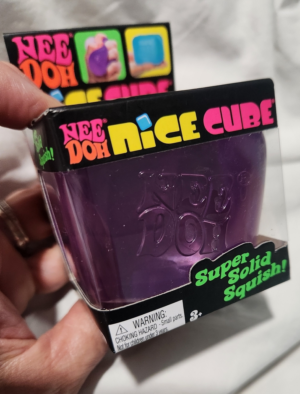 NeeDoh Nice Cube Super Solid Squish Squishy Toy - Purple (Other Colors Separate)
